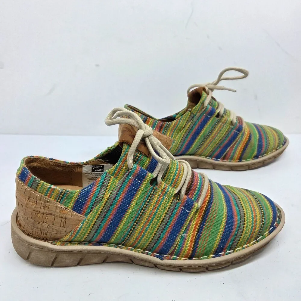 Tony Lama RACEY Multicolored Serape Womens Casual Shoes Size US 8 EUR 38 VGC